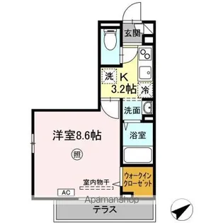 DーROOM土樋【1階】の間取り