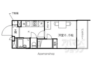 レオパレス西ノ京円町【407号室】の間取り