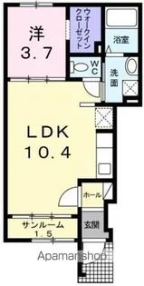 愛媛県四国中央市三島宮川4丁目【アパート】の間取り