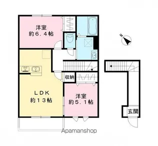 グランシエル北柏【202号室号室】の間取り