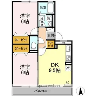 パストラル B棟【2階】の間取り