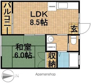 MPⅢ番館【103号室】の間取り