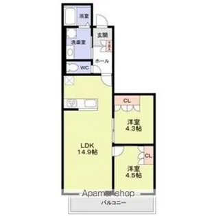 FOREST MAISON NERIMA HEIWADAI【3階】の間取り