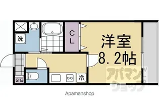 QUALIE丹波口駅前【2階】の間取り