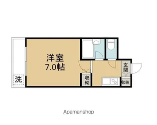 ビューコート桂見【106号室】の間取り