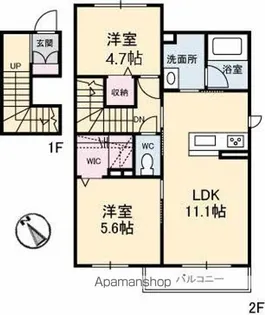 シャーメゾン杢 01棟【2階】の間取り