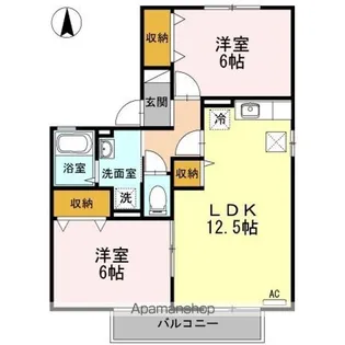 ソシア豊府【1階】の間取り
