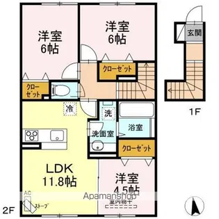 シャトンHAMADA【2階】の間取り