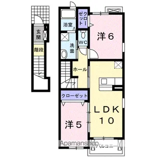 サンリット佐橋 B【2階】の間取り