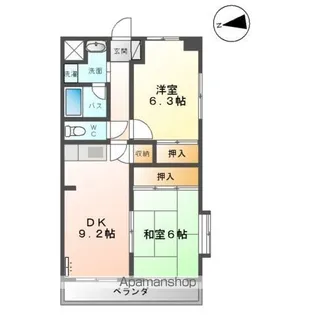 ステイブルシャトー【2階】の間取り