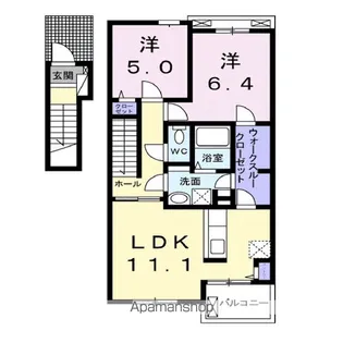 ロータス A【2階】の間取り