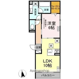 シャンリージュ【1階】の間取り