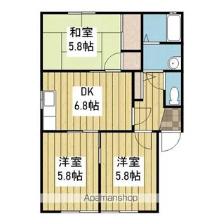 ディアス八木 B棟【2階】の間取り