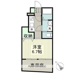 クレインドア米ケ袋【103号室】の間取り