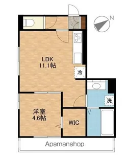 滋賀県東近江市五個荘竜田町【アパート】の間取り