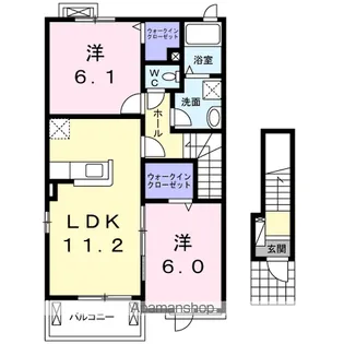 アルバグランデD【2階】の間取り