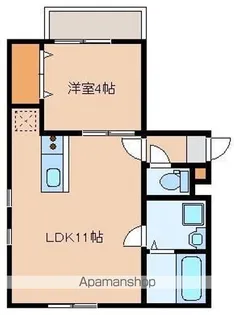ベルデマール箱崎Ⅱ【2階】の間取り