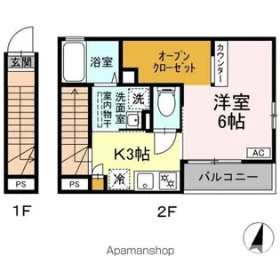 ラ プランタン【1階】の間取り