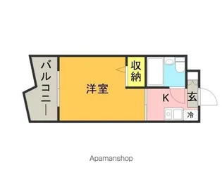 メゾン・ド・クレール【107号室】の間取り