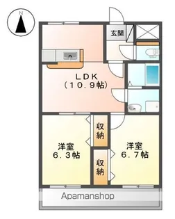 リトルフォレストⅡ【2階】の間取り