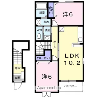 アルコバレーノⅠ【2階】の間取り