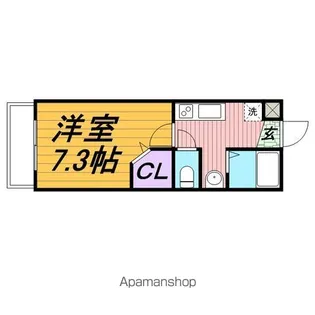 ダブルレインボー六実【3階】の間取り