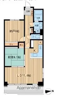 芝公園アパートメント【503号室】の間取り