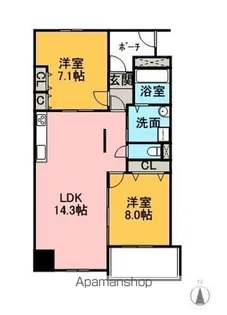 ファイーヴ土穴【203号室】の間取り