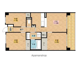 貝塚リープレックス リズ【702号室】の間取り