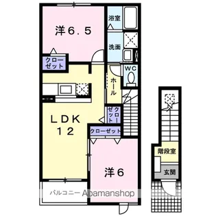 パークサイド ルナ B【2階】の間取り