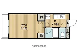 ビューロックウェーブB棟【B304号室】の間取り