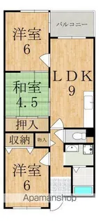 ライフコート萩の台【1階】の間取り