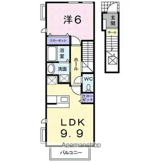クレメント B【2階】の間取り