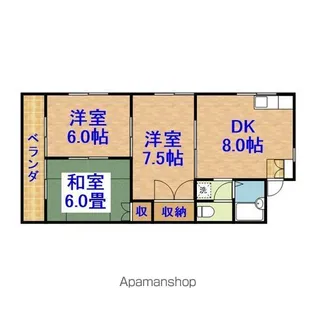 ヴィラローズ【202号室】の間取り