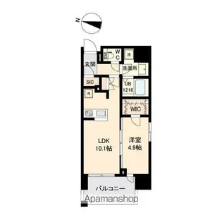 グランカーサ仙台晩翠通【6階】の間取り