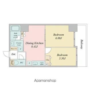 ブルームライフ横浜黄金町【3階】の間取り