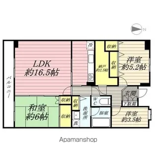 フルセイル権太坂【202号室】の間取り