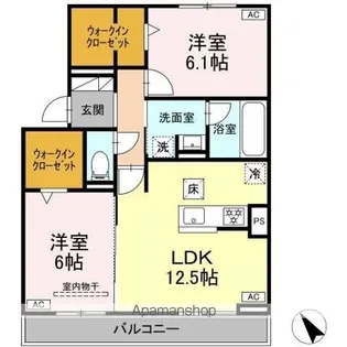 D-avance今本町A【1階】の間取り