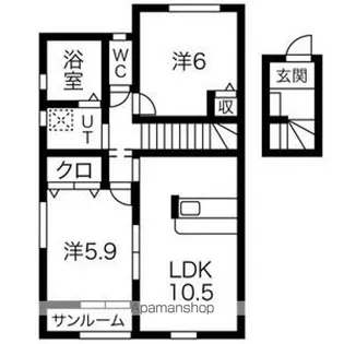 セリーズ ライツ【205号室】の間取り