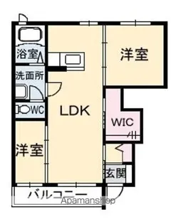 シャーメゾン桜川【1階】の間取り