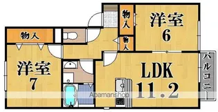 リーベン祝園A棟【2階】の間取り