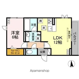 ルヴィータ矢田南【1階】の間取り