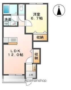 ルミエール・エス【1階】の間取り