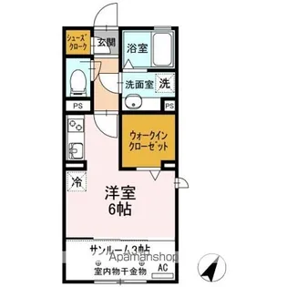 ロードサイド葵A【2階】の間取り