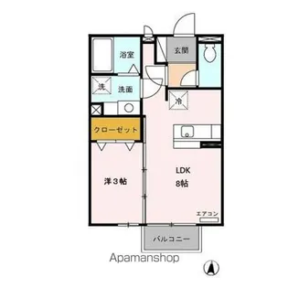 ALICE GARDEN NAKAJIMA AB【2階】の間取り