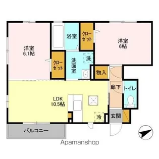 パークドオートム F【1階】の間取り
