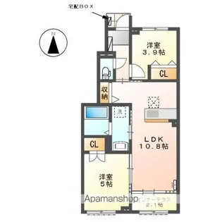 仮)弥富市平島町アパート【1階】の間取り