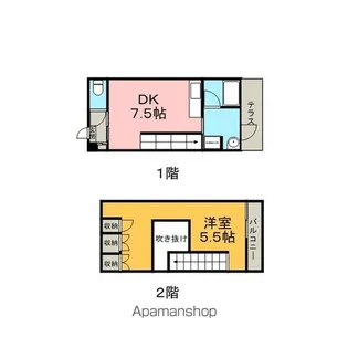 PALAZZODIRATTI【105号室】の間取り