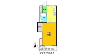 サンドウェルⅠ【213号室】の間取り