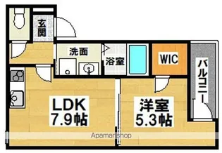 大阪府大阪市住吉区山之内3丁目【アパート】の間取り